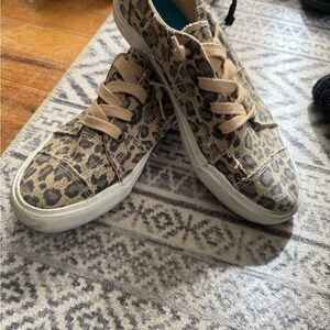 Leopard Print Canvas Sneakers